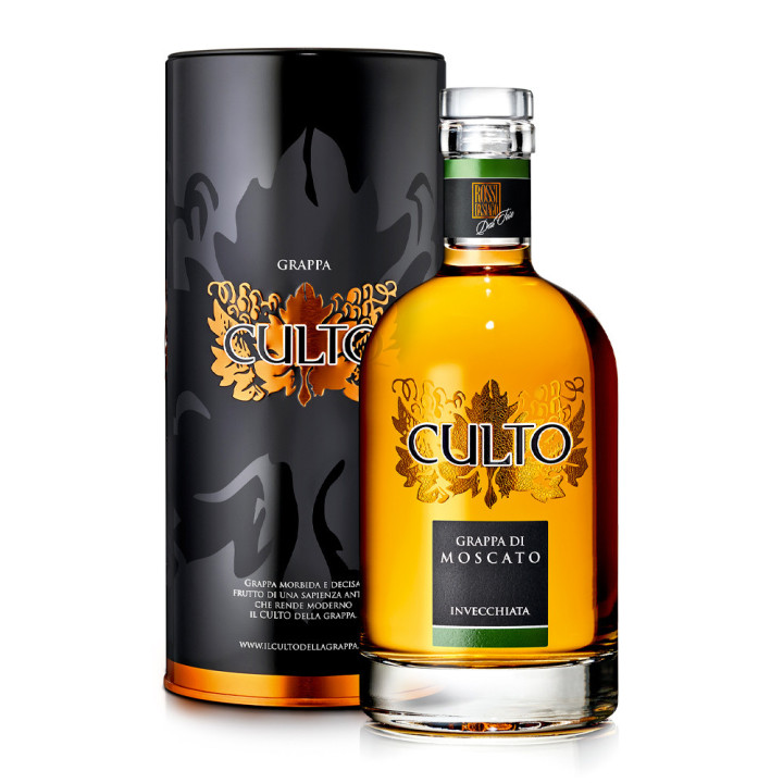 Grappa di Moscato invecchiata “Culto” – Rossi d’Asiago (Astucciata)