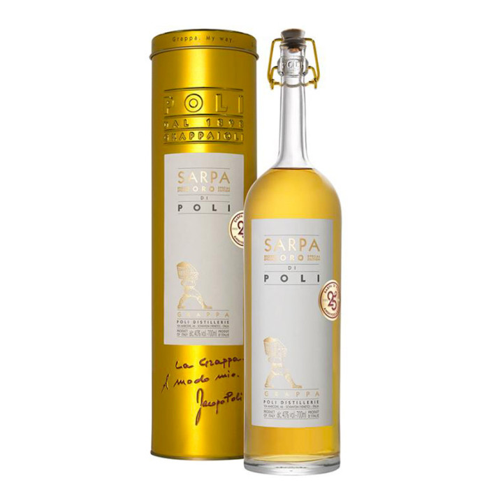 Grappa Barricata Sarpa Oro – Poli (Astucciata)